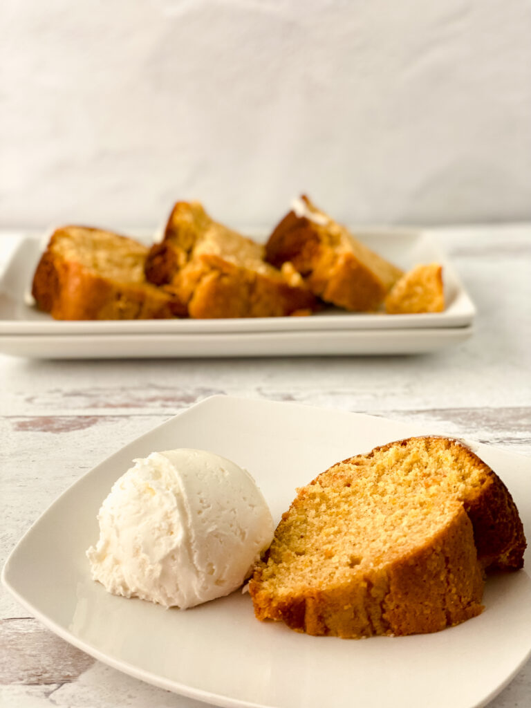This sweet potato pound cake is extra delish thanks to a homemade maple glaze. Perfect with a cup of pumpkin spice latte or cinnamon dolce latte!